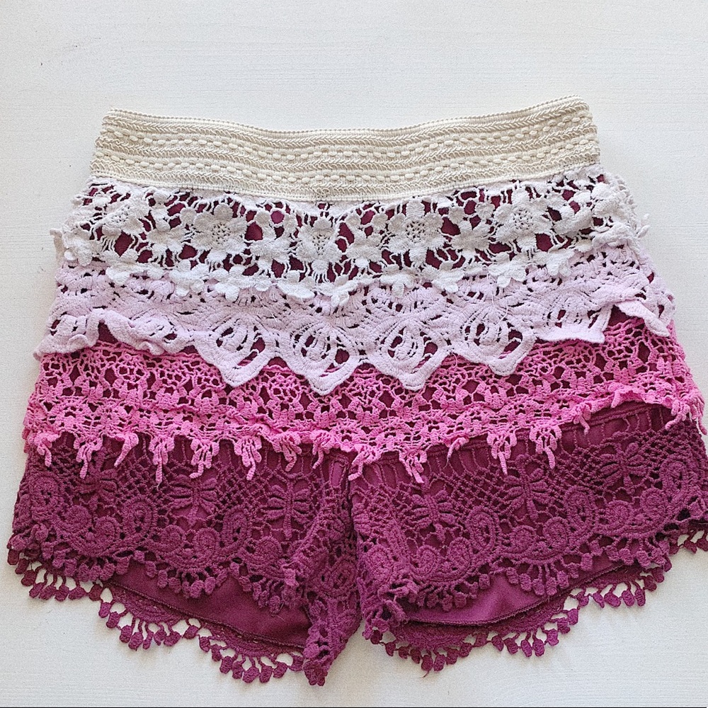 Colorful layered shorts